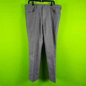 Wrangler Gray Mens Pants Size 38x30 100% Polyester Classic Fit Made In USA